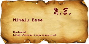 Mihaiu Bese névjegykártya